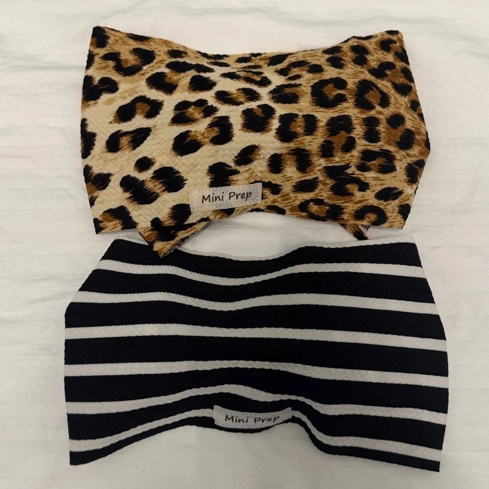 Leopard and Striped Kids Headband Set